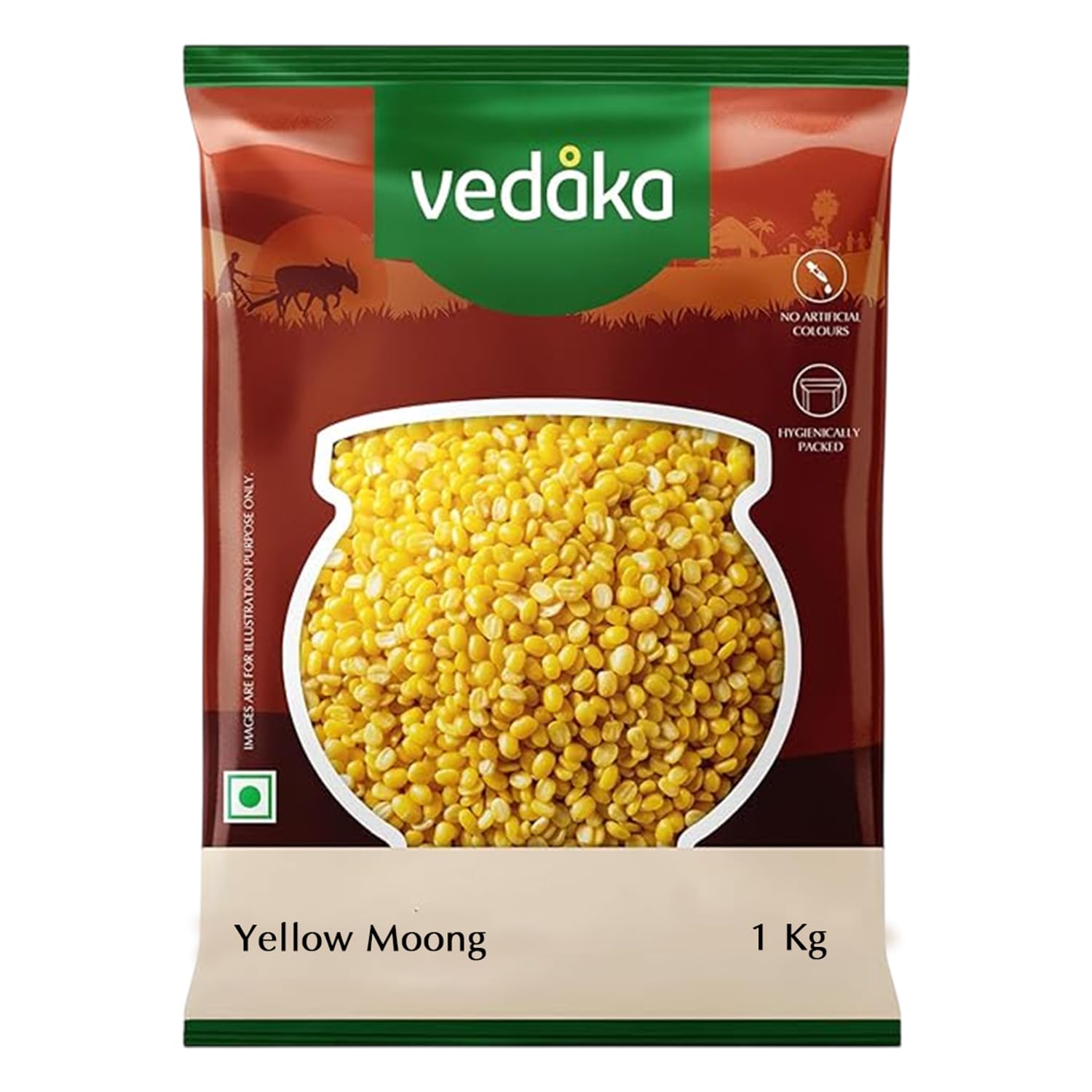 Unpolished Yellow Moong Dal | 1 Kg | Naturally Rich In Protein & Fiber | No Artificial Flavours & No Preservatives.